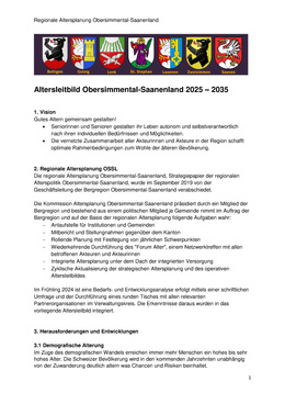 Altersleitbild OSSL 2025-2035 Altersleitbild Obersimmental-Saanenland 2025 – 2035